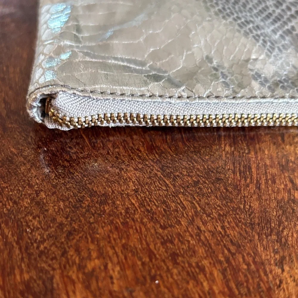 Kate Spade Foiled Again Gia crocodile clutch 10 x 7.5 #0215